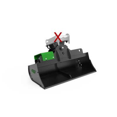 Hydraulic ditch cleaning bucket 1000mm without adapter class 0-2t
