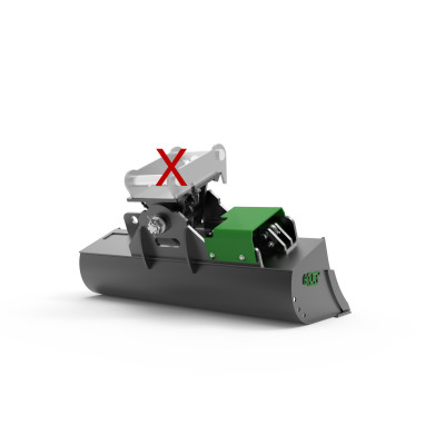 Hydraulic ditch cleaning bucket 1000mm without adapter class 0-2t