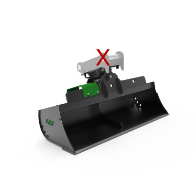 Hydraulic ditch cleaning bucket 1400mm without adapter class 2-3t
