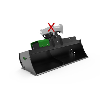 Hydraulic ditch cleaning bucket 1400mm without adapter class 3-4t
