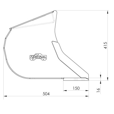 Digging bucket 450mm MS03 class 2-3t