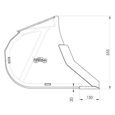Skeleton bucket 800mm MS03 class 3-6t