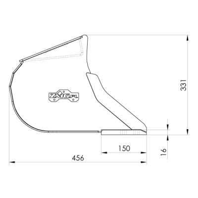 Digging bucket 800mm without adapter class 0-2t