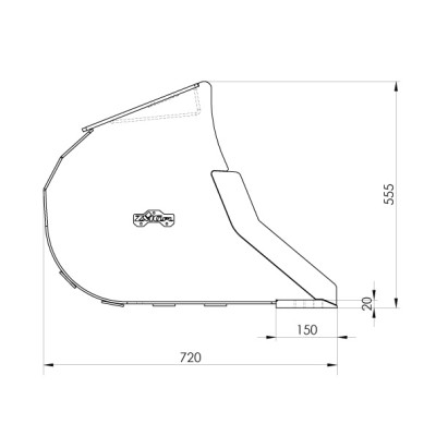 Digging bucket 700mm MS03 class 4-6t