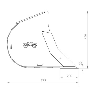 Digging bucket 350mm without adapter class 6-8t