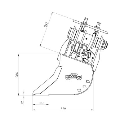 Łyżka skarpowa hydrauliczna 900mm CW05 klasa 0-2t