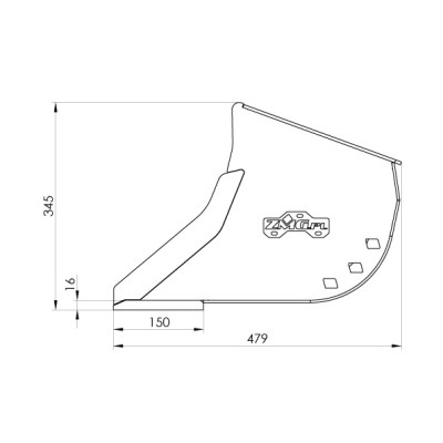 Łyżka skarpowa 1100mm CW05 klasa 2-4t